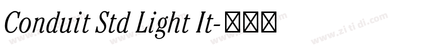 Conduit Std Light It字体转换